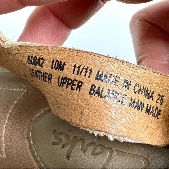 CLARKS Artisan Woodward Willow Champagne Leather sandals women’s size 10M - Picture 11 of 11